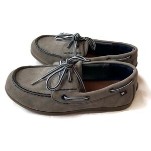 NWOT Tommy Hilfiger Douglas Laced Boat Shoes Comfort Gray Boys Kids Size 2